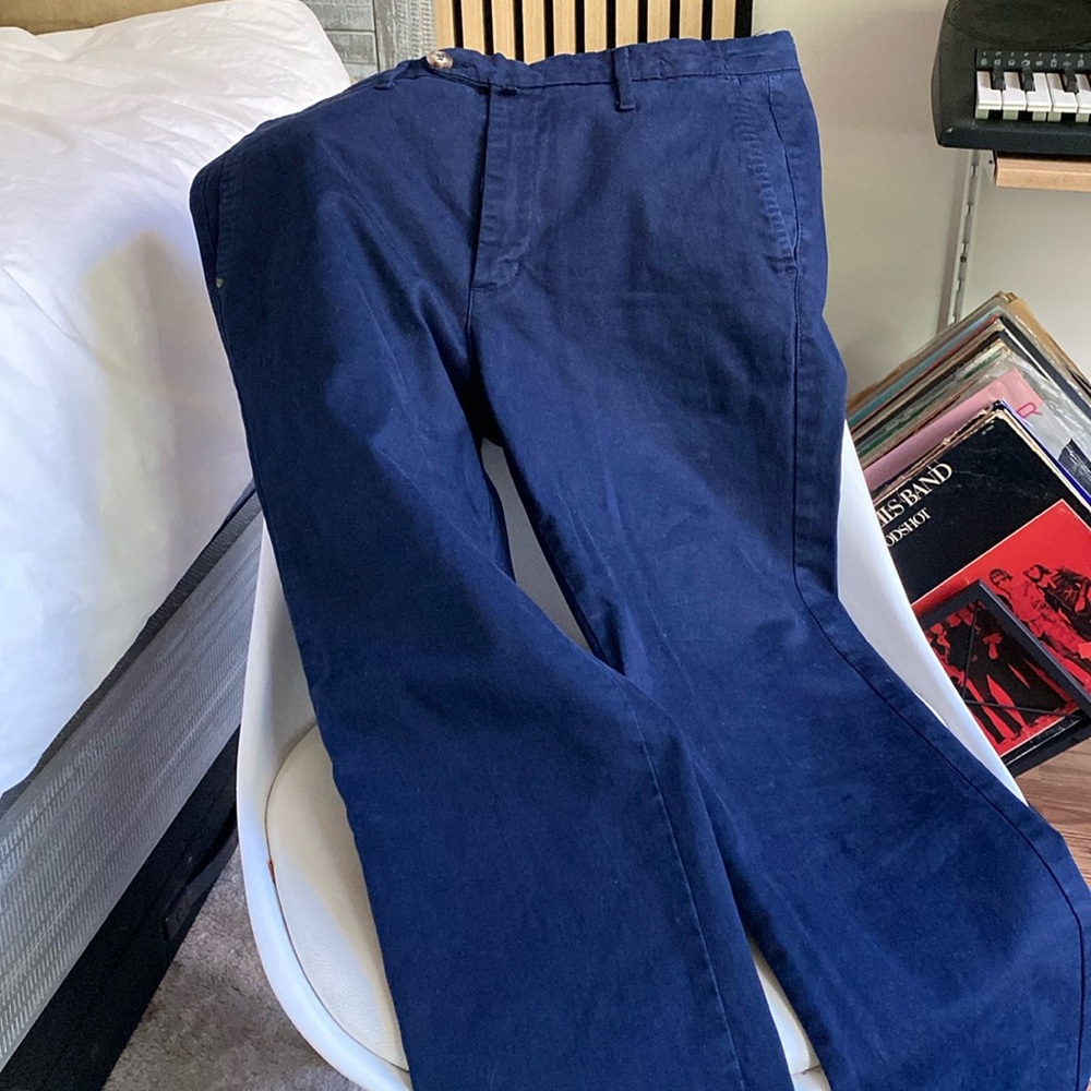 Le Brache Italian chinos, size 34/30, straight fit, blue chinos